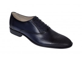 Pantofi barbati eleganti din piele naturala bleumarin, Lux Class - 724BLM